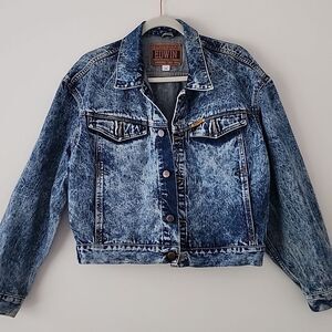 Edwin "Big Jacket" Vintage Acid Wash Trucker Jean Jacket S Made in Japan